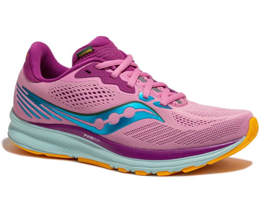 Női Saucony Ride 14 Futócipő Rózsaszín Lila | HU 658JPQ